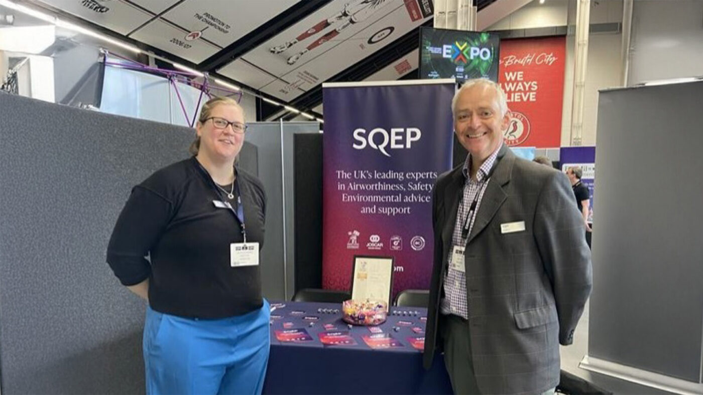 SQEP's Stu Brett and Laura Durrant at the Security Cleared EXPO in Bristol