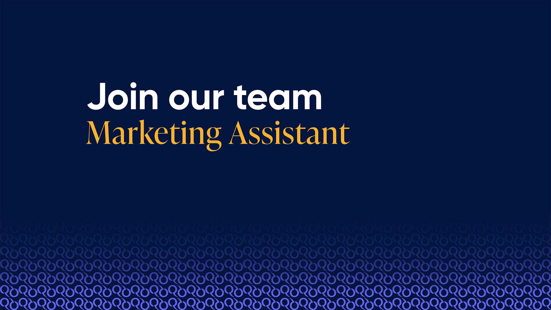 Join our team: Marketing Assistant